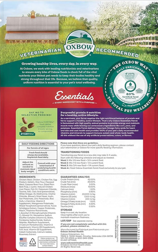 Alimento Premium para Hurones -Oxbow Essentials Ferret Food